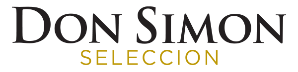 The image displays the logo Don Simon Seleccion. Don Simon is written in large black capital letters, and Seleccion appears below it in smaller, gold capital letters. The background is white.